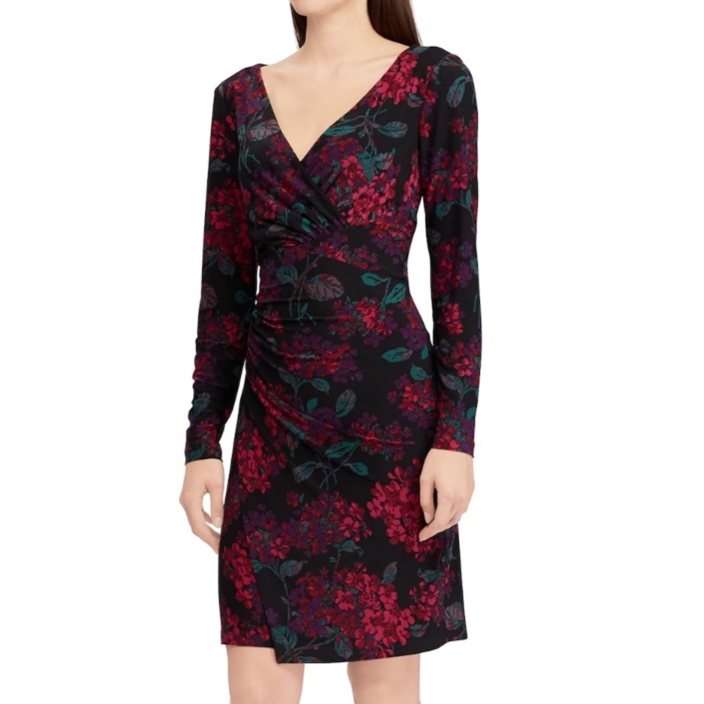 🏷NWT! Chaps Vibrant Floral Faux Wrap Dress